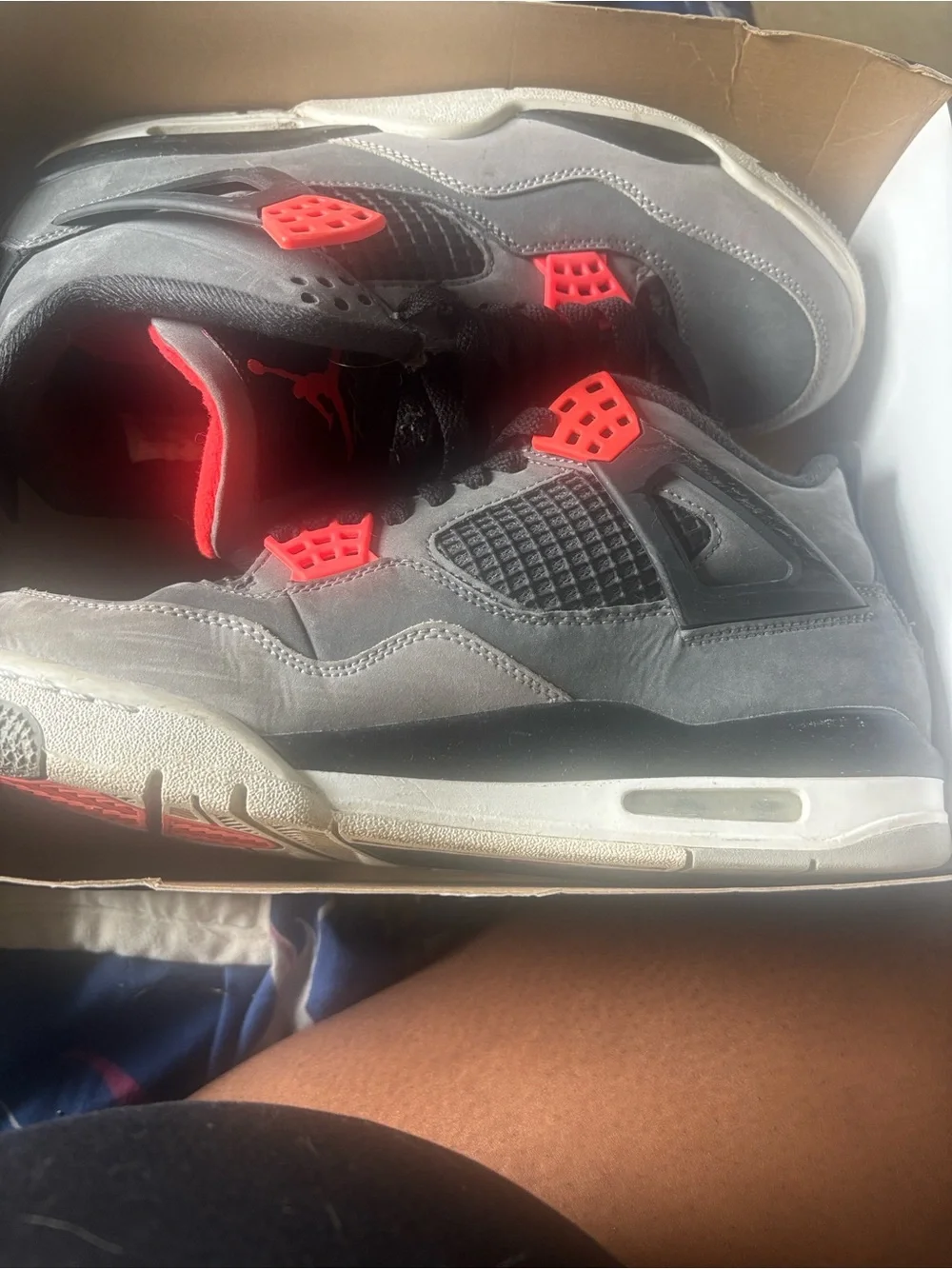 Jordan Men’s Sneakers Gray with Red Accents